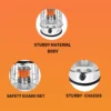 White Kerosene Heater, 6L, Portable, 2-in-1 - view 3