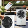 Wholesale Indoor Cooling Water Mist Fan Remote Control Plastic 360 Degree Wind Circulation A+ Energy Efficiency Outdoor Hotel