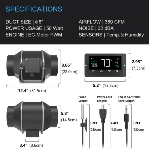 Wifi App Controller, 110-240V, 380CFM - view 6