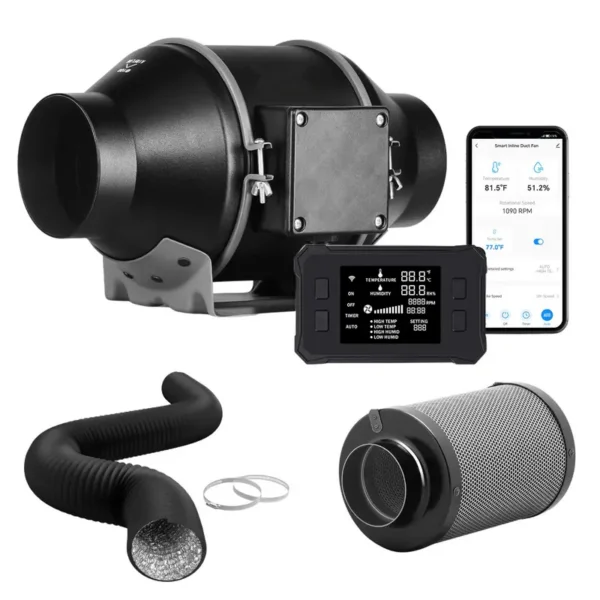 Wifi App Smart Extractor, Roof, 120V, Stainless Steel