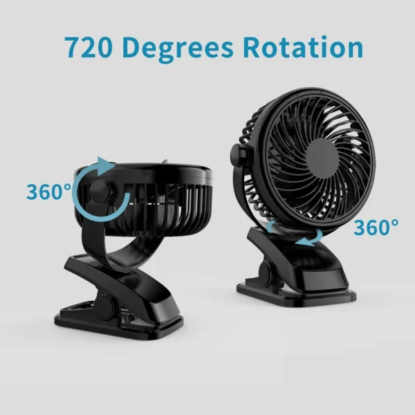 Wind Speeds Fan, 2-in-1, Portable, USB, 720° - view 3