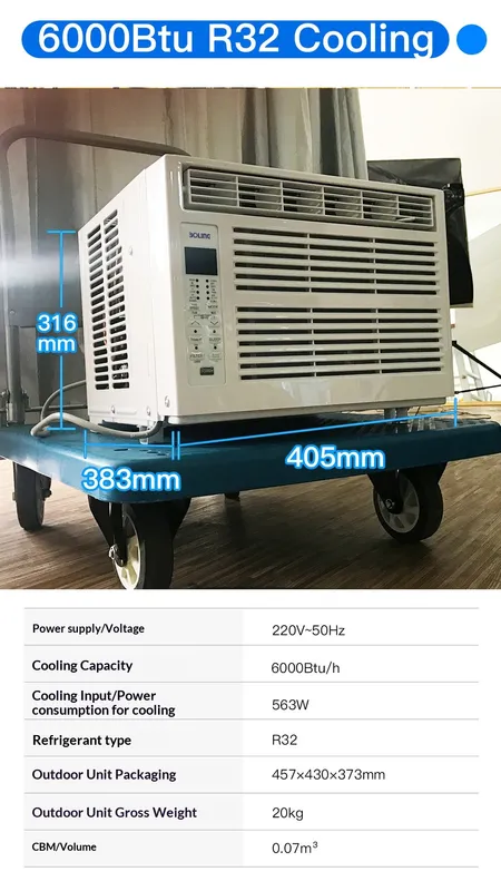 Window Air Conditioner, R32, 1HP - view 6