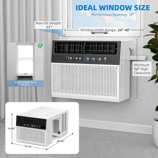 Window Air Conditioner, WIFI, 6000BTU, 8000BTU, 10000BTU - view 3