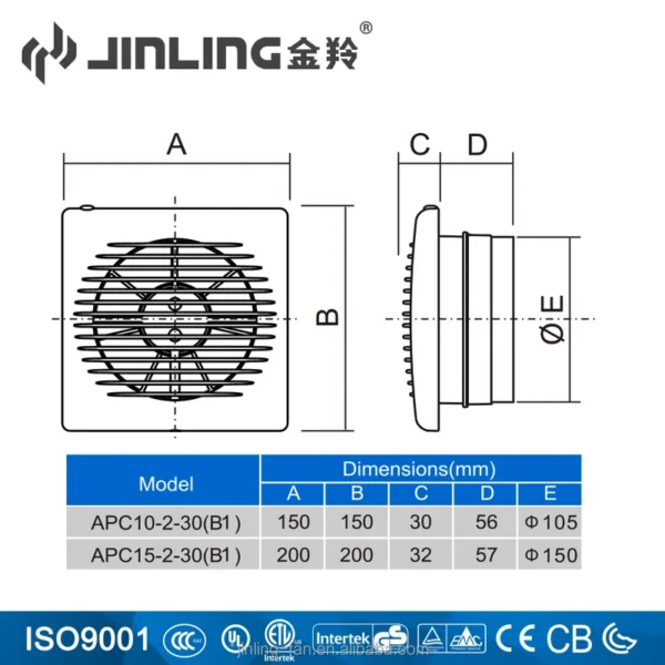 Window Mounted Air Extractor, 220, Electric - view 3