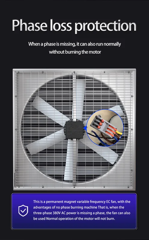 Window Ventilation Exhaust Fan, 900mm, 120 V, Electric - view 5