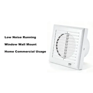 Window Wall Exhaust Fan, ABS, 12W, 1-Year
