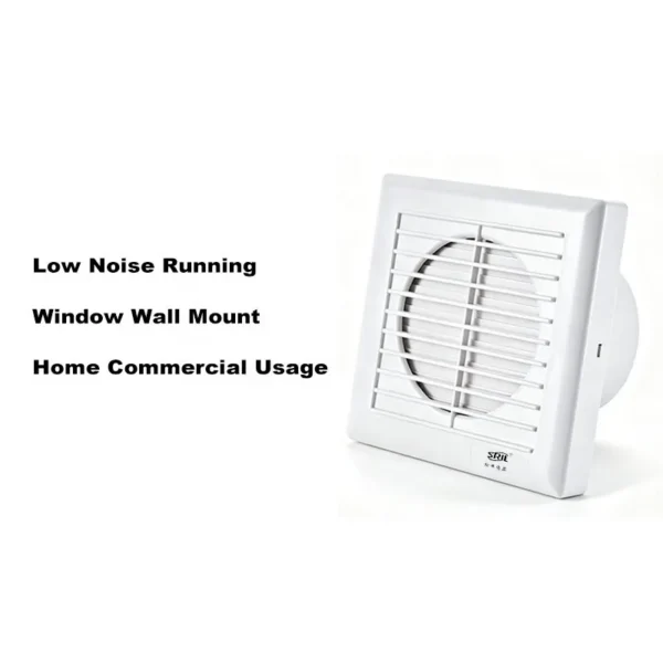 Window Wall Exhaust Fan, ABS, 12W, 1-Year