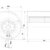 Wire Leads Blower, D2e133-am47-c5, 230v, 133mm, 53cfm - view 3
