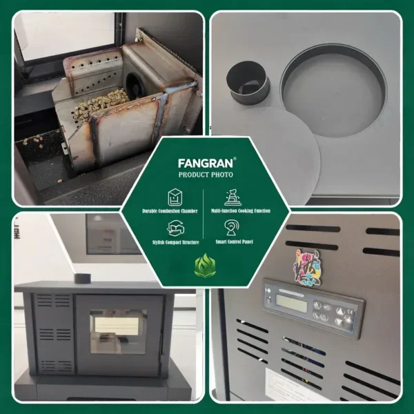 Wood Burning Pellet Stove, 120ZB, 16kW - view 3