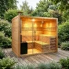 Wood Burning Sauna Stove, Portable, Plug Powered, Red Cedar
