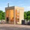 Wood Burning Sauna Stove, Portable, Plug Powered, Red Cedar - view 2