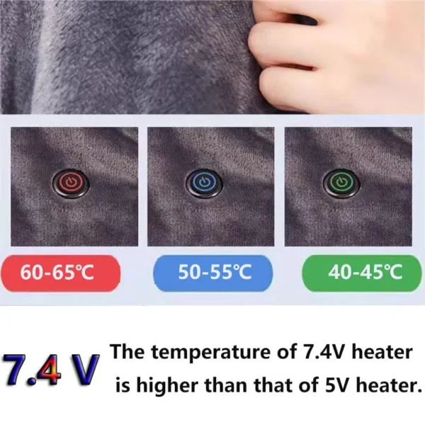 Zip Heated Throw Blanket, 12V, USB, Portable, Cordless - view 2