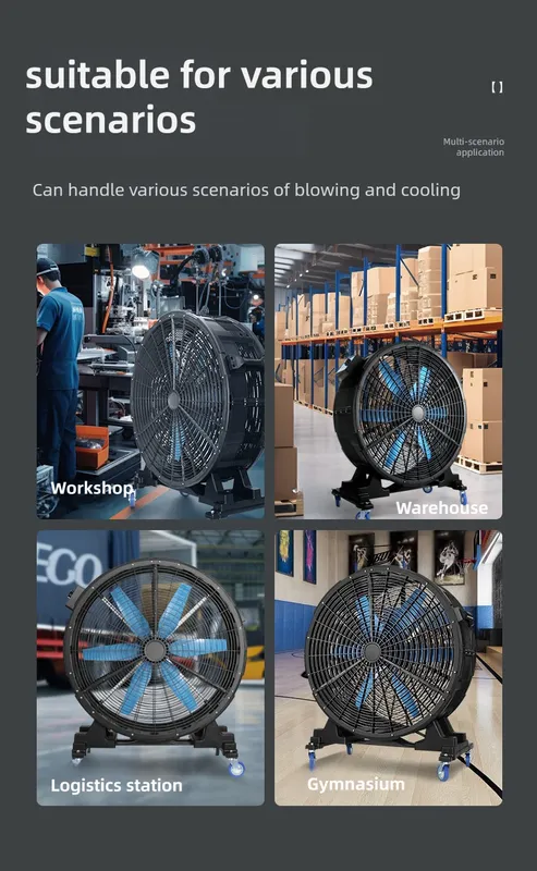 Acdc Industrial Drum Fan, 30inch, 36inch, 40inch, 60inch - view 2