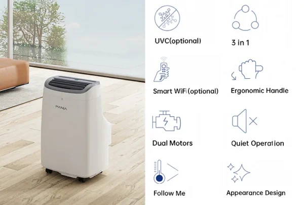 Air Conditioner, 9000/12000/14000BTU, Portable, R290, R32 - view 2
