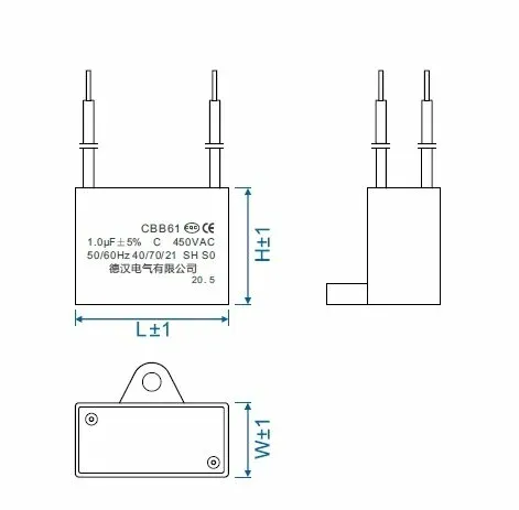 Air Conditioner, CBB61, 1.5μF, 450VAC - view 6
