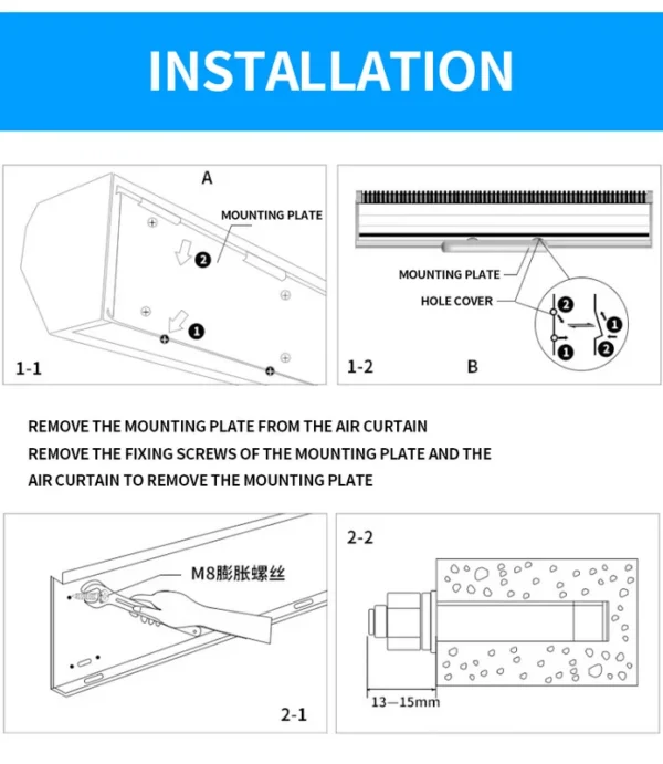 Air Curtain, 110V&220V, 220 V, 150~220W - view 6