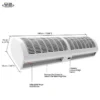 Air Curtain, 3/4/5/6ft, 220V 50-60Hz, Full Metal Casing - view 5