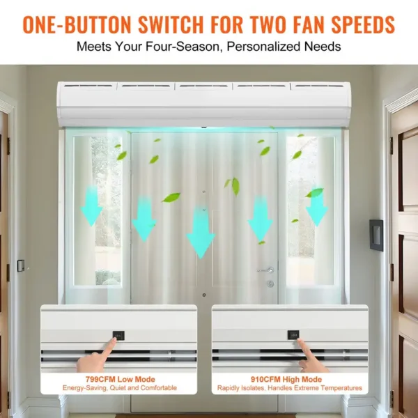 Air Curtain, 60", 1500CFM, Wall - view 4