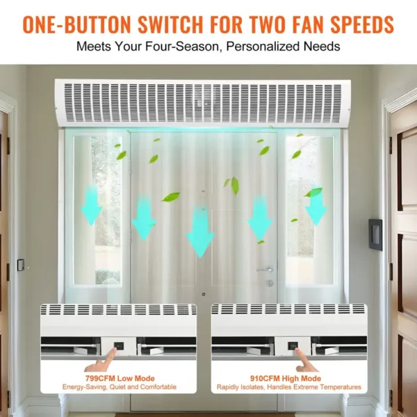 Air Curtain, 60", 2100CFM, Wall - view 4