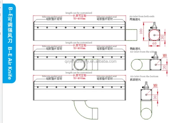 Air Curtain, Aluminium, Aluminium Alloy, B-E Air Knife - view 3