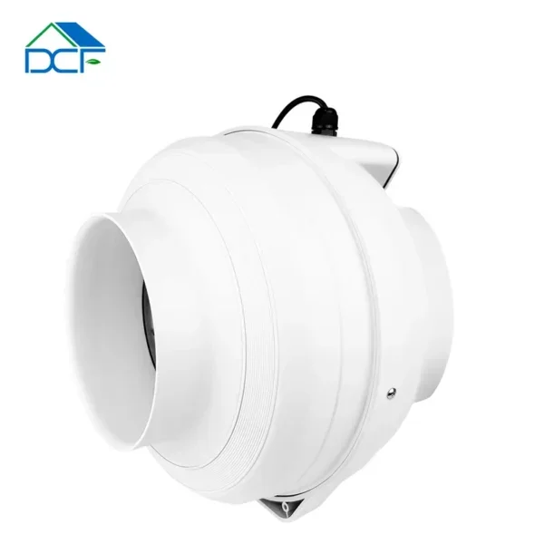 Air Duct Booster Fan, Plastic, 110-120 V, Corded Electric