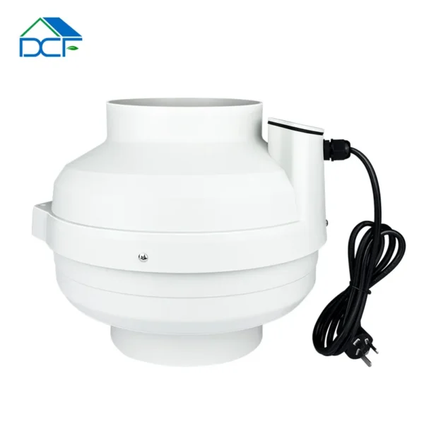Air Duct Booster Fan, Plastic, 110-120 V, Corded Electric - view 2