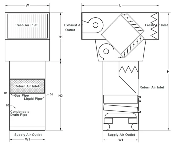 Air Handling Units, Ceiling, 1200 - view 2