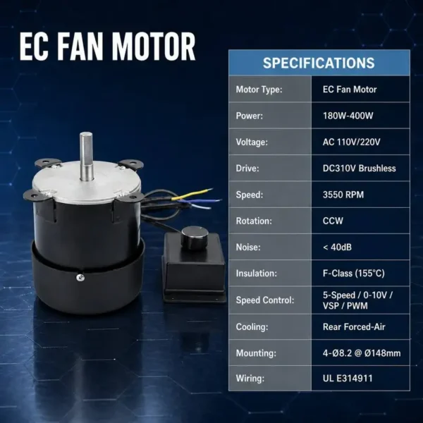 Air Purifier, 180W~420W, 120EC, AC110V/220V, 3550RPM - view 3