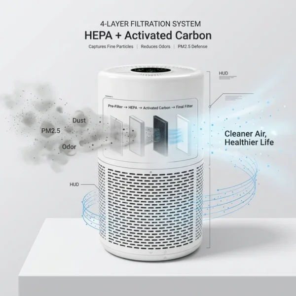 Air Purifier, Electric, ABS Plastic - view 3