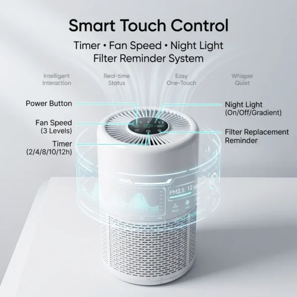 Air Purifier, Electric, ABS Plastic - view 5