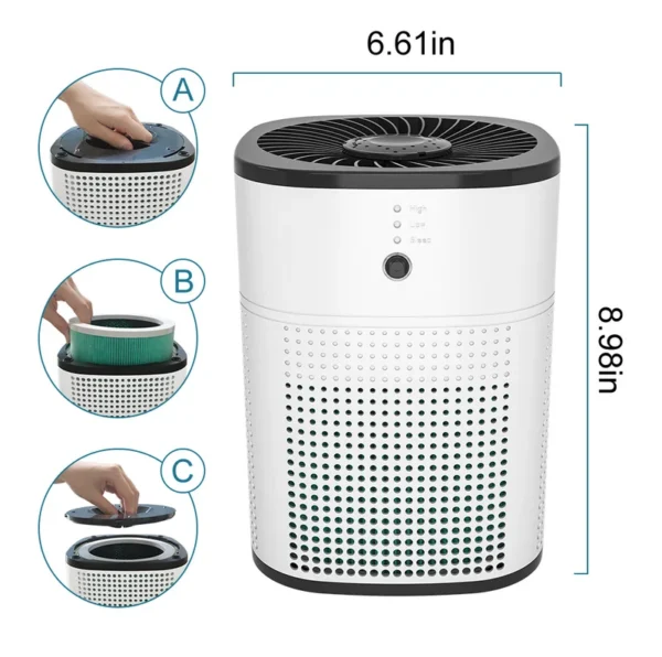 Air Purifier, HEPA, Electric, Plastic - view 4
