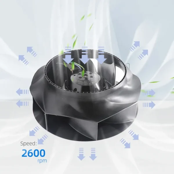 Air Purifier, R2E225-RA92-48, 230V, 2500RPM, 150W - view 3
