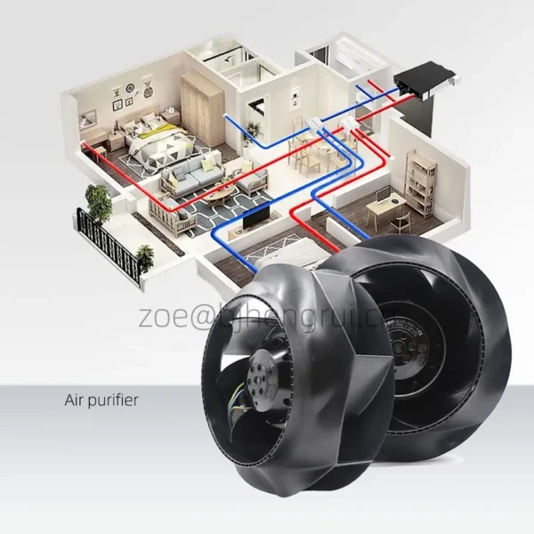 Air Purifier, R2E225-RA92-48, 230V, 2500RPM, 150W - view 4