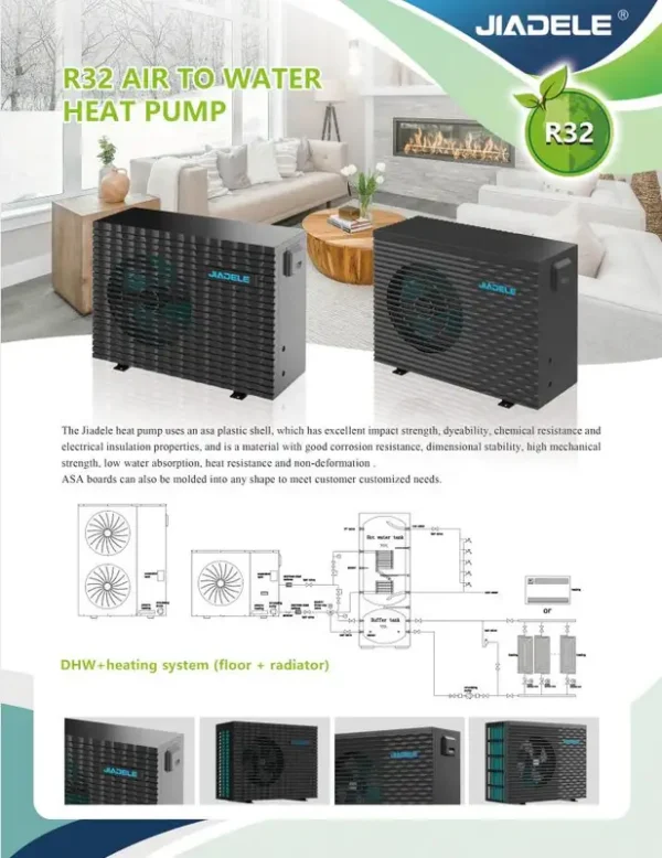 Air Source Heat Pump, JIADELE, R32, 6KW, 8KW - view 5