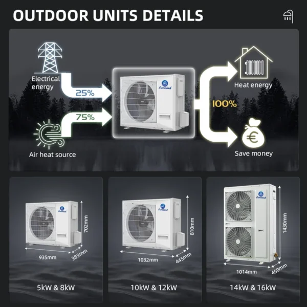 Air Source Heat Pump, R290/R32, 10kw - view 6