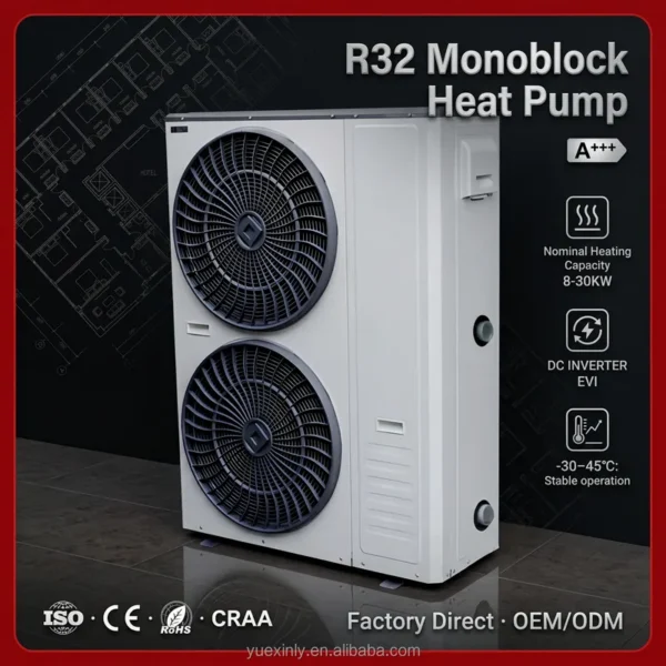 Air to Water Heat Pump, R32, EN14825, SGS - view 2