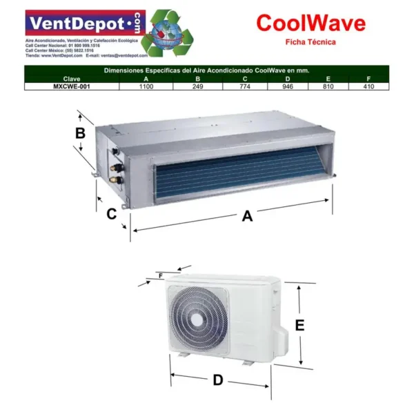 Aire Acondicionado Fan, MXCWE-001, 36000BTUs, 3T - view 4