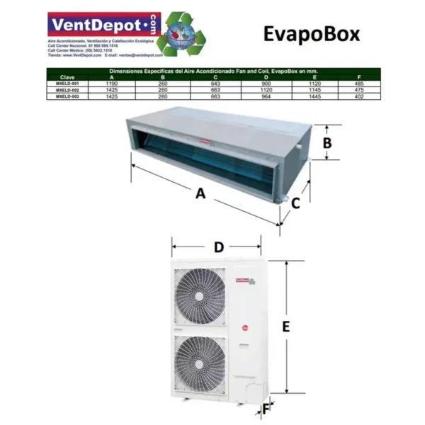 Aire Fan, Inverter, MXELD-001, 36000BTU, 3.0Ton - view 3