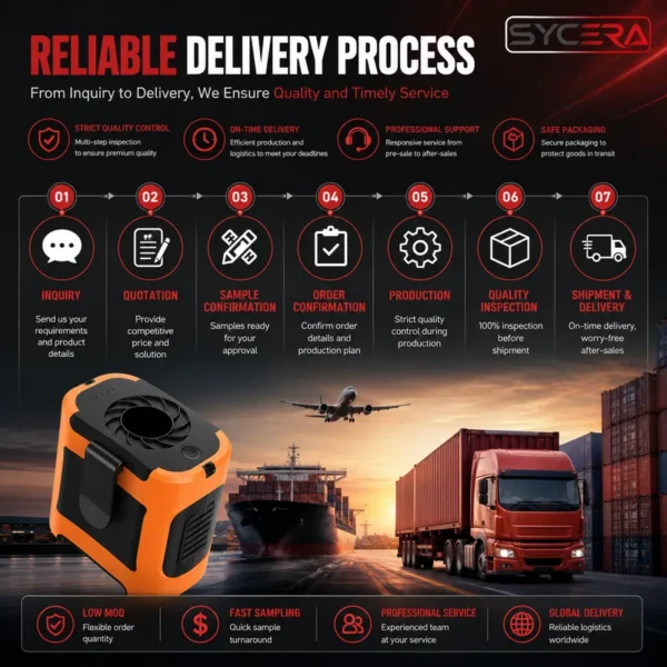 Airflow Waist Clip Fan, Portable, 8000mAh - view 6