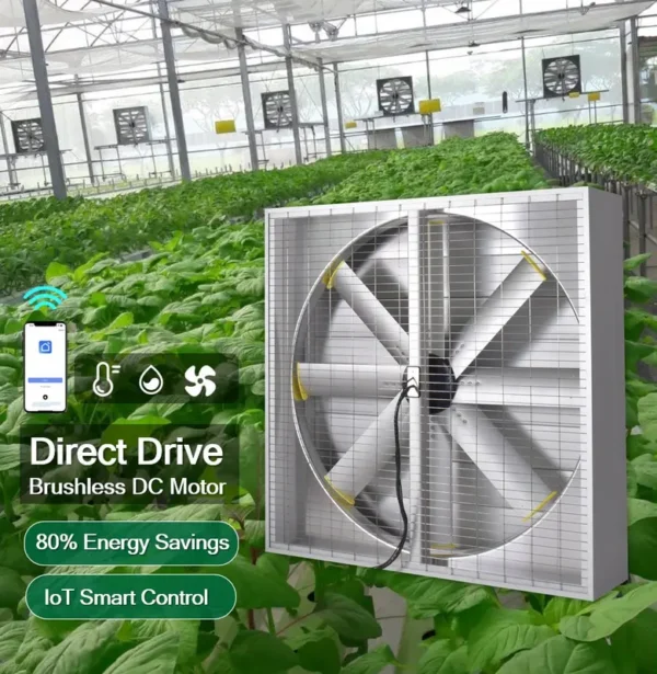 Alloy Wall-mounted Axial Fan, Aluminum, BLDC, Solar - view 3