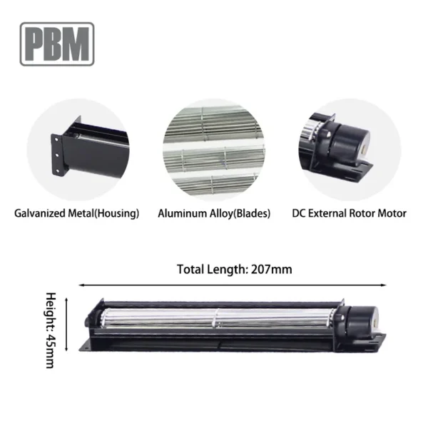 Aluminum Impeller, 12V, Tangential - view 2