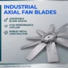 Angles Industrial Axial Fan, 110 V, Electric