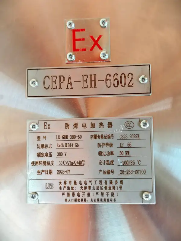 Area Explosion Proof Heater, IIB, T4, IP66, AC380V - view 6
