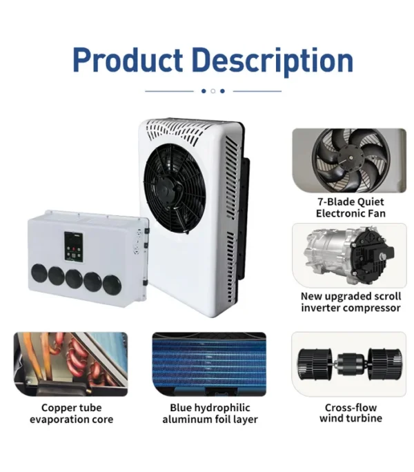 Auto Parking Air Conditioner, 24V, 8500btu - view 2