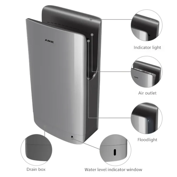Automatic with Hepa Filter, AIKE, AK2065, Wall, ABS - view 3