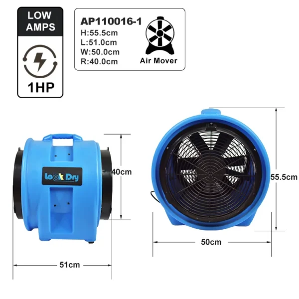 Axial Blower, 1Hp, 16", ETL - view 4