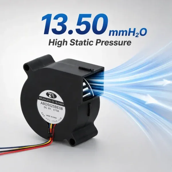 Axial Blower, 5025, 50x50x25mm, 12v, Brushless