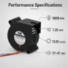 Axial Blower, 5025, 50x50x25mm, 12v, Brushless - view 3