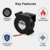 Axial Blower, 5025, 50x50x25mm, 12v, Brushless - view 4