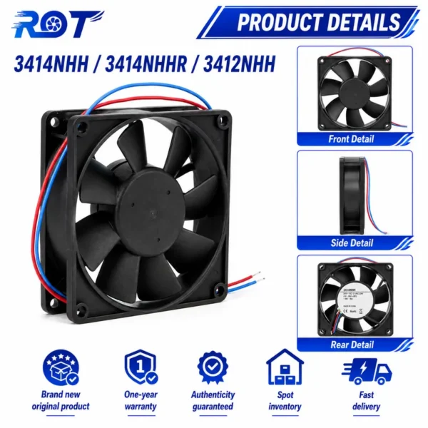 Axial Compact Cooling Fan, 3906, 115V, 92x92x25mm, 9W - view 5